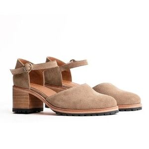 Patina Portland Leather Suede Mary Jane Heels Size 7.5